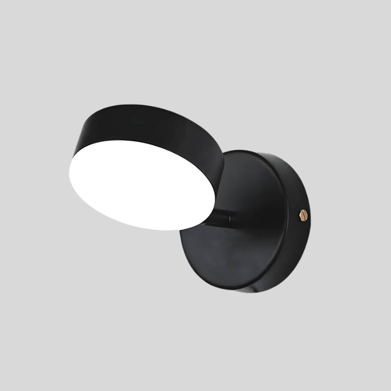 Elegant Svart Vägglampa i Skandinavisk Design – Kompakt LED Sänglampa för Badrum och Inomhusbruk 6