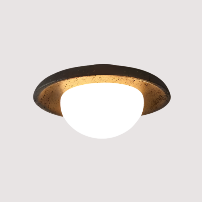 Elegant Taklampa i Svart Sten för Vardagsrum och Sovrum – Lugnande Belysning med Modern Design 10
