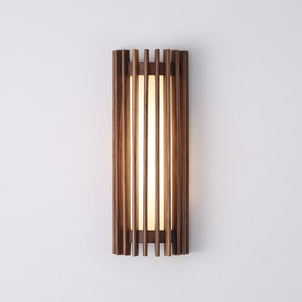 LED Vägglampa i Valnötsträ med Integrerad Belysning för Badrum och Inomhus – Elegant och Hållbar Design 0