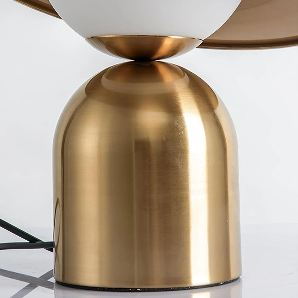 Vintage Bordslampa i Glas och Metall med Justerbar Ljusintensitet – Elegant Inredning för Hemmet 5