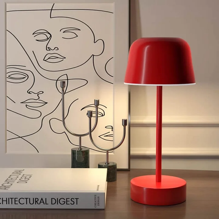 Bärbar Bordslampa med Justerbar Glöd – Uppladdningsbar och Energieffektiv Batteridriven Bordslampa 12 cm Diameter 2