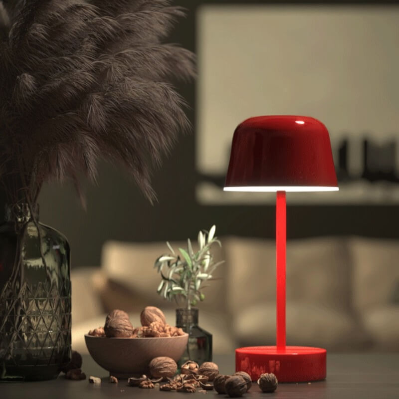 Bärbar Bordslampa med Justerbar Glöd – Uppladdningsbar och Energieffektiv Batteridriven Bordslampa 12 cm Diameter 3