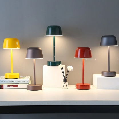 Bärbar Bordslampa med Justerbar Glöd – Uppladdningsbar och Energieffektiv Batteridriven Bordslampa 12 cm Diameter 6