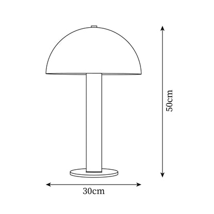 Bordslampa Svampformad Design – Elegant Belysning för Hemmet, Dimmerkompatibel, 30 cm Diameter, Vit, Blå, Koppar 4