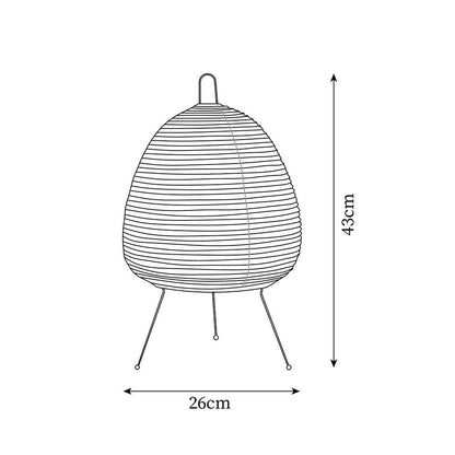 Bordslampa med Välvd Pappersskärm – Elegant Design för Mysig Belysning, Inomhus, E26/E27 Kompatibel, 43 cm H 5