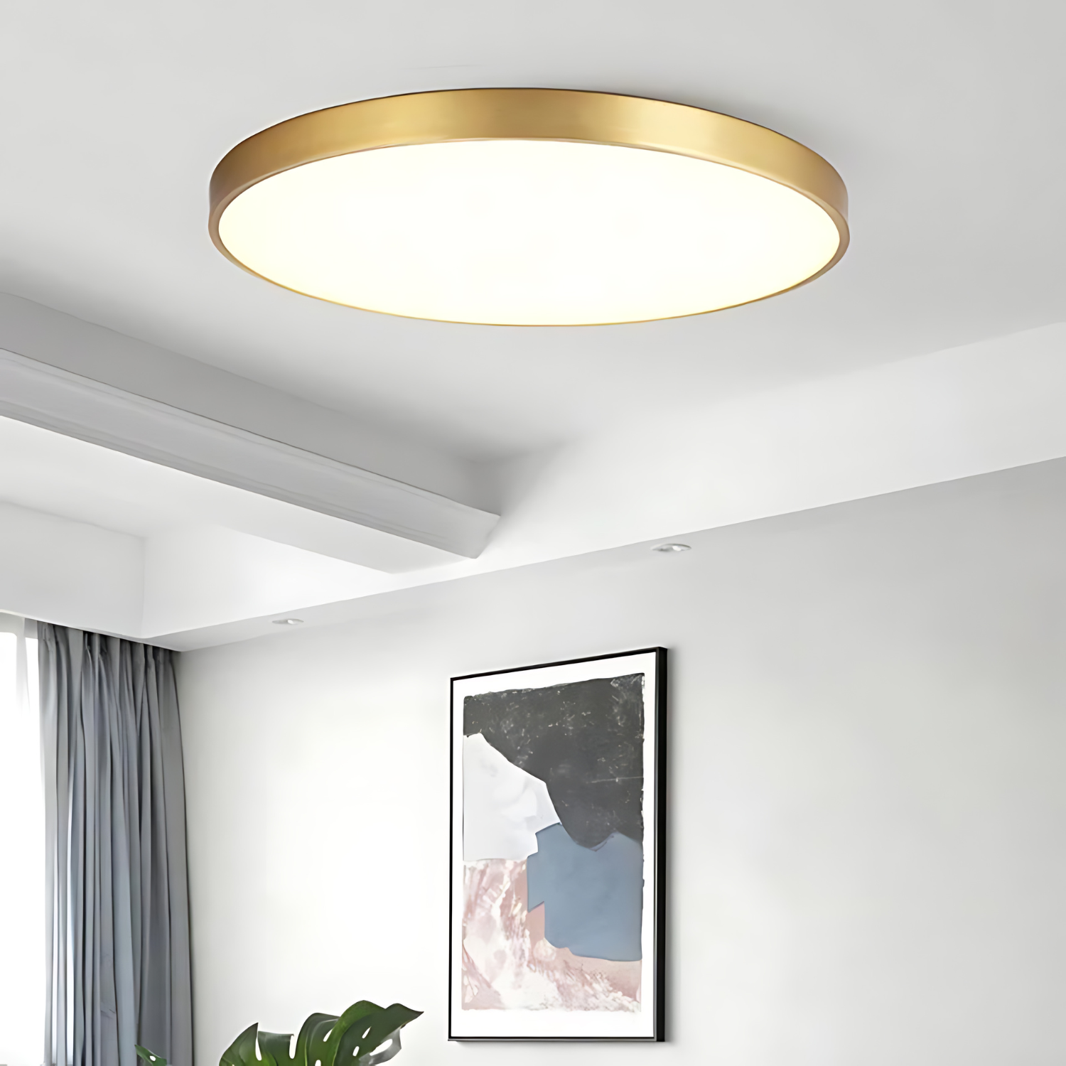 Dekorativ Taklampa i Svart och Guld med LED Belysning – Elegant Design för Vardagsrum och Sovrum 2