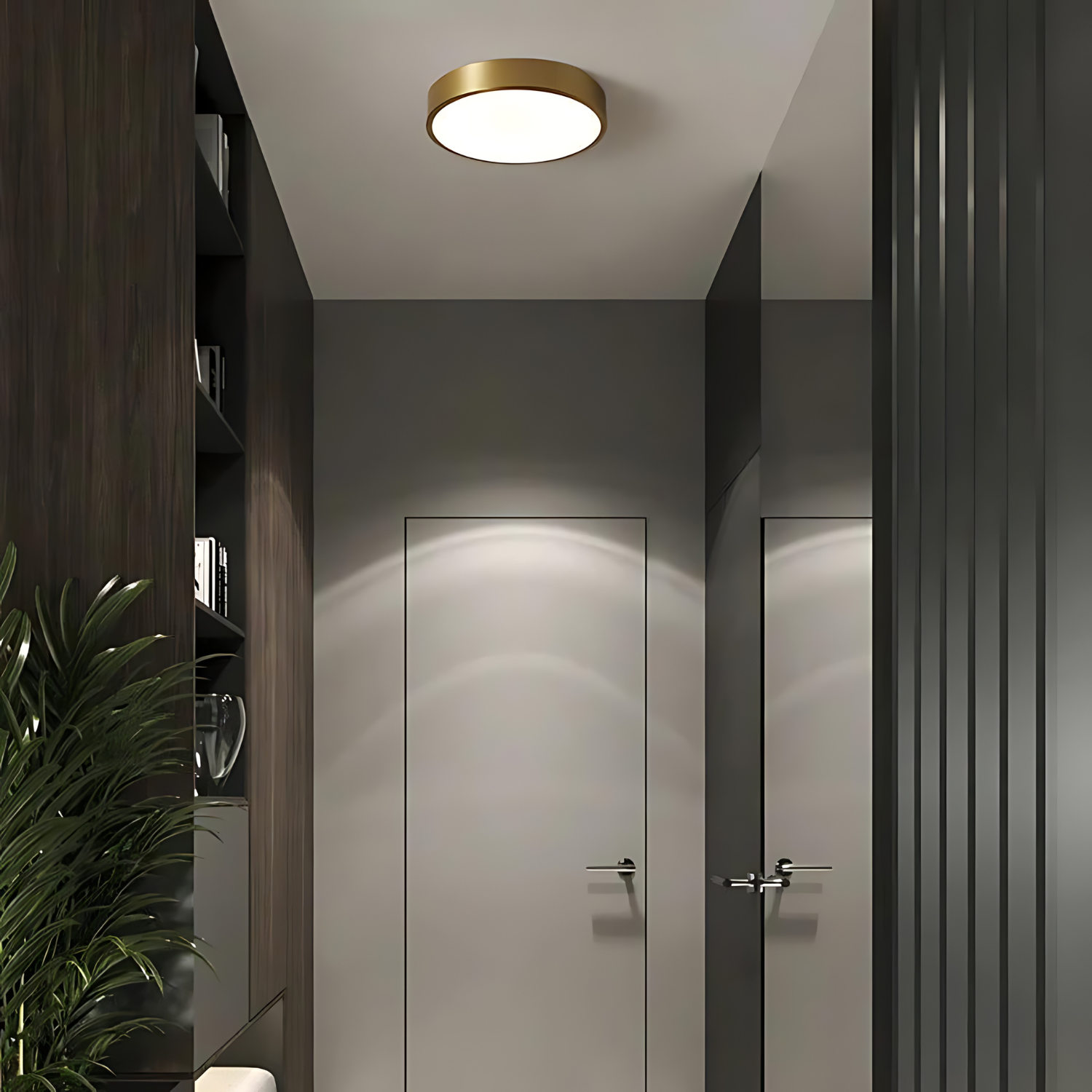 Dekorativ Taklampa i Svart och Guld med LED Belysning – Elegant Design för Vardagsrum och Sovrum 3