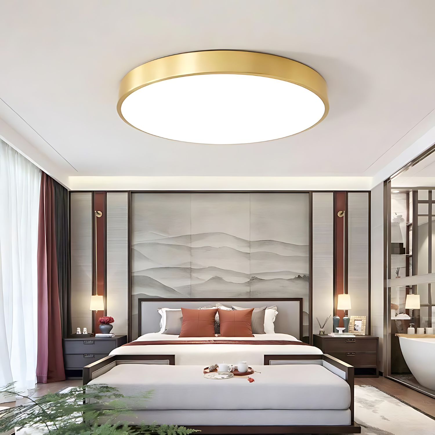Dekorativ Taklampa i Svart och Guld med LED Belysning – Elegant Design för Vardagsrum och Sovrum 7