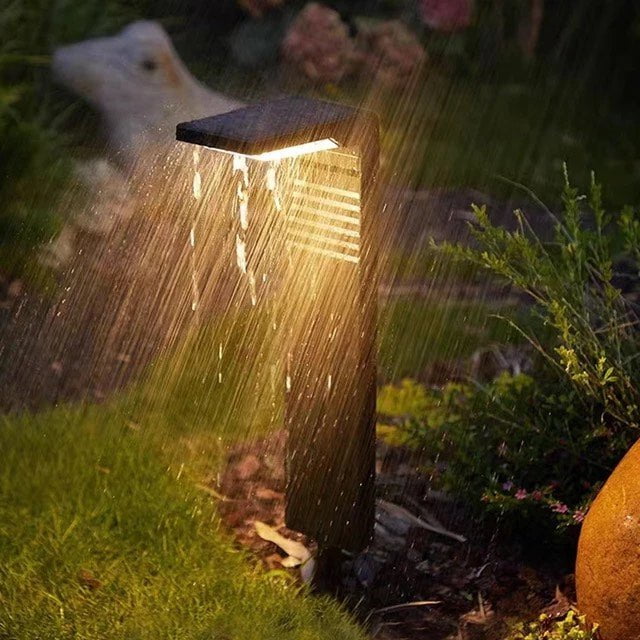 Elegant Solcellsdriven Trädgårdslampa med LED – Hållbar Utomhusbelysning, Varm Vit Ljus, Enkel Installation 0