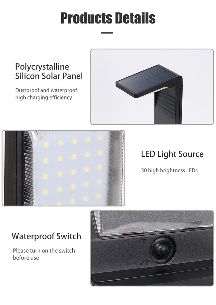Elegant Solcellsdriven Trädgårdslampa med LED – Hållbar Utomhusbelysning, Varm Vit Ljus, Enkel Installation 8