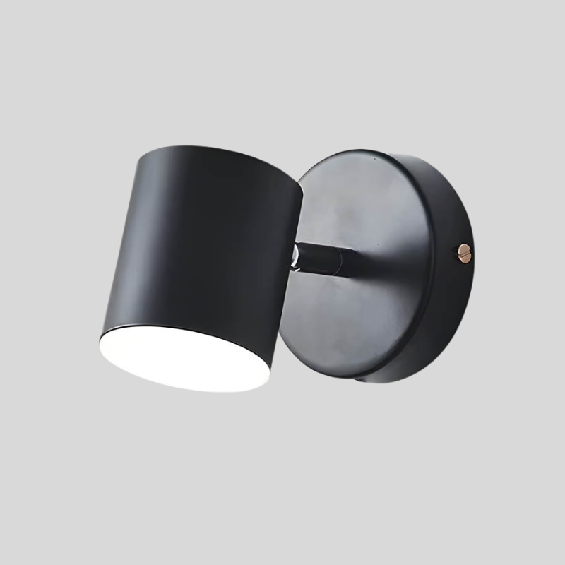 Elegant Svart Vägglampa i Skandinavisk Design – Kompakt LED Sänglampa för Badrum och Inomhusbruk 7