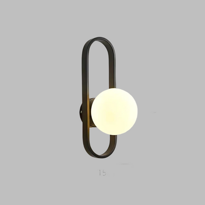 Elegant Svart Vägglampa med Frostat Glas – Modern LED Belysning för Säng och Inomhusbruk 7