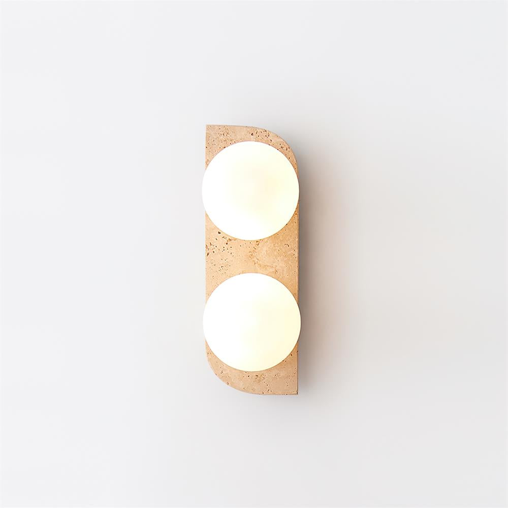 Elegant Vägglampa i Travertin för Vardagsrum och Badrum – Fuktbeständig, Dimmerkompatibel, Modern Design 2