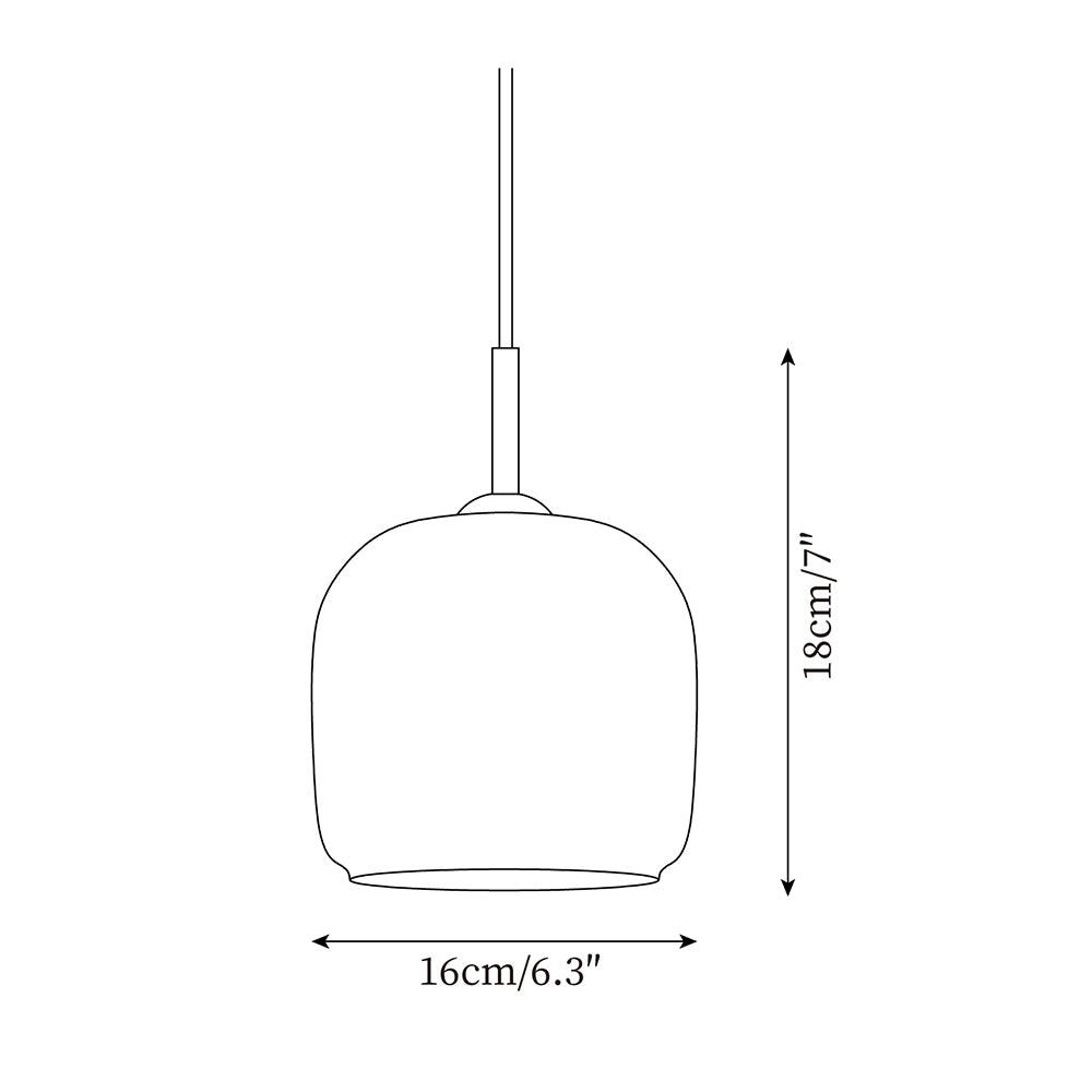 Hängande LED-lampa i Svart Glas för Matsal – Modern Design, Rökig Glasskugga, Integrerad Ljuslösning 3