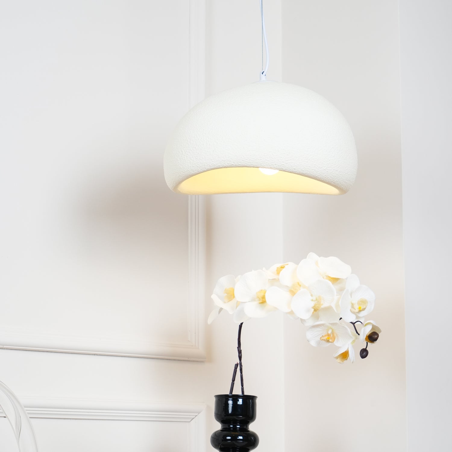 Hängande Lampa i Molnform – Justerbar Taklampa för Inredning, Fuktresistent och Kompatibel med LED/Edison, 30-40 cm 3