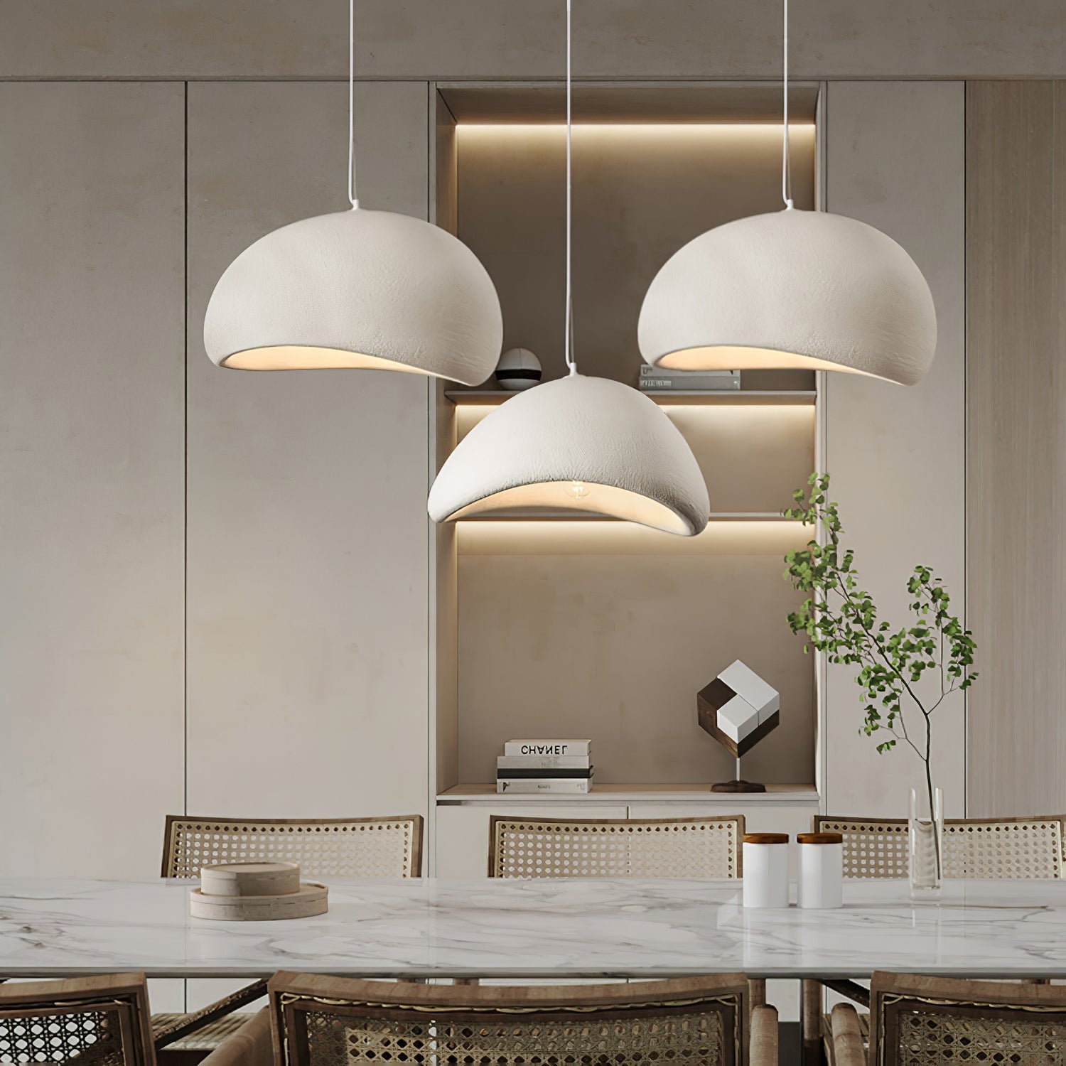 Hängande Lampa i Molnform – Justerbar Taklampa för Inredning, Fuktresistent och Kompatibel med LED/Edison, 30-40 cm 5