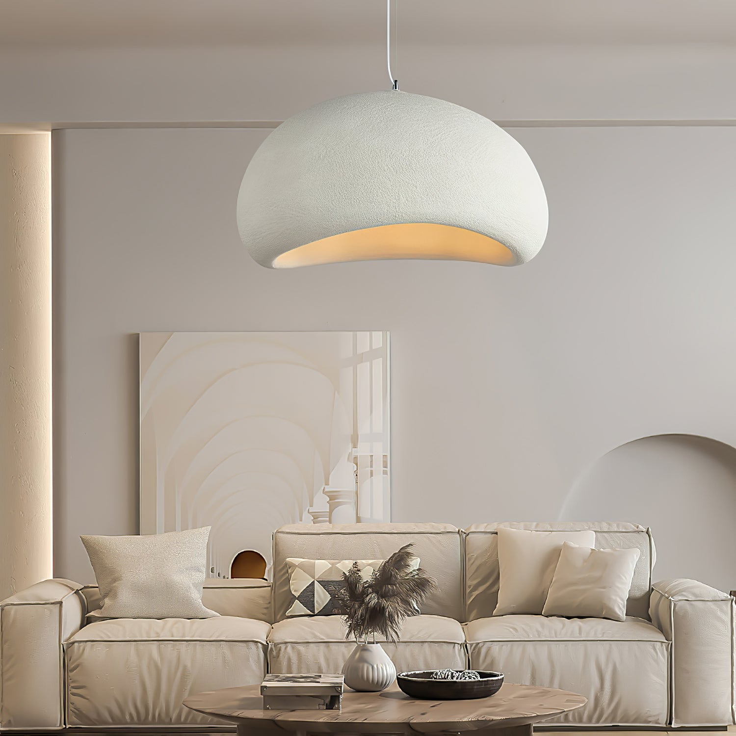 Hängande Lampa i Molnform – Justerbar Taklampa för Inredning, Fuktresistent och Kompatibel med LED/Edison, 30-40 cm 8