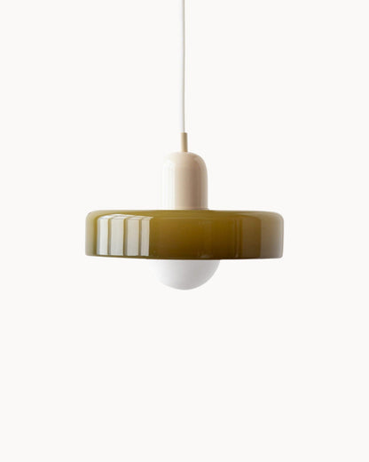 Justerbar Pendellampa i Glas med Varm LED-belysning – Elegant Design för Matsal och Kaféer 1