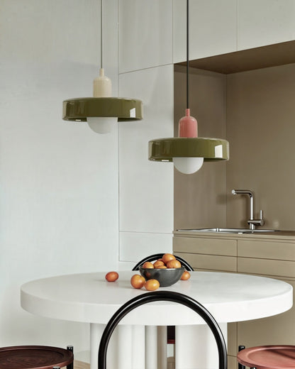 Justerbar Pendellampa i Glas med Varm LED-belysning – Elegant Design för Matsal och Kaféer 4