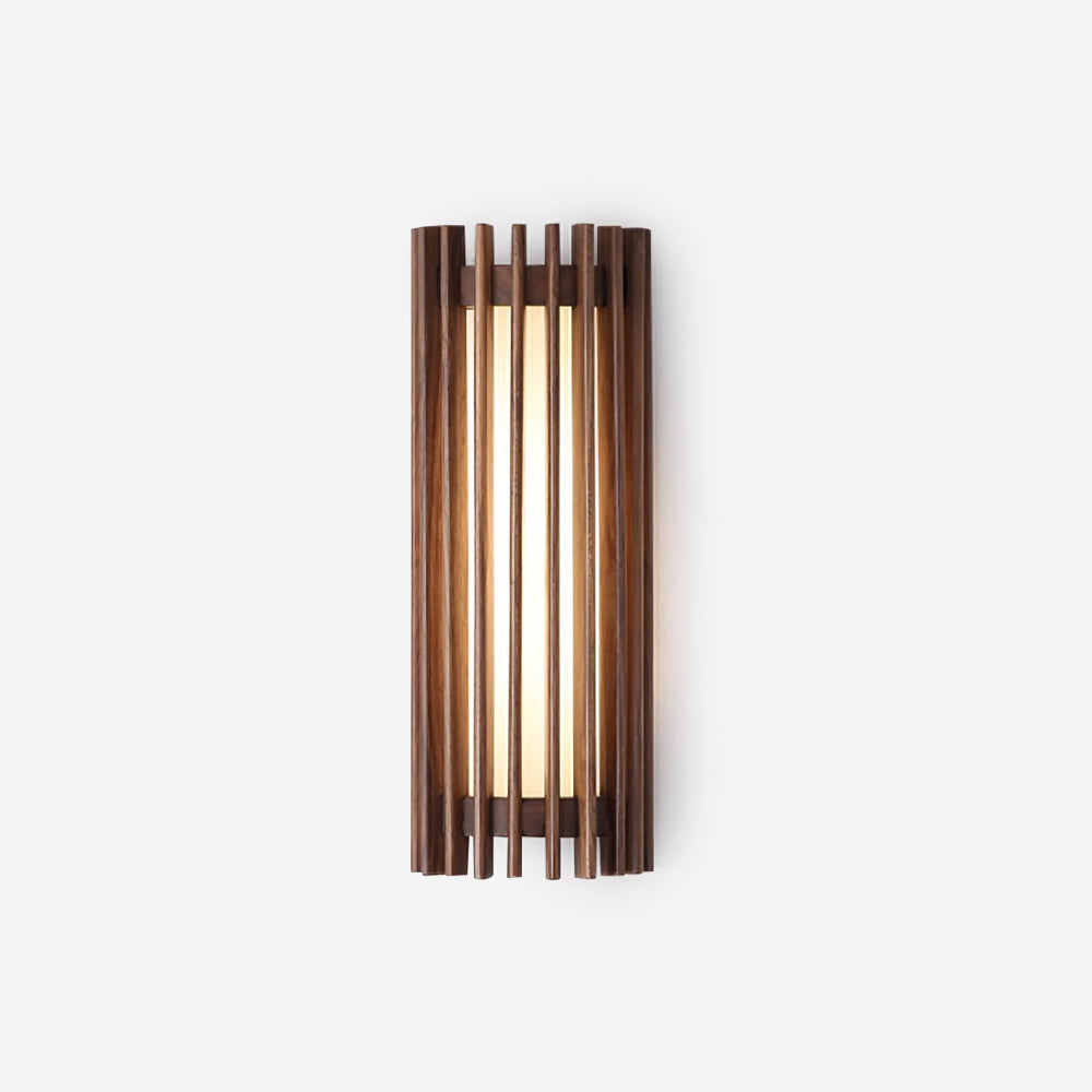 LED Vägglampa i Valnötsträ med Integrerad Belysning för Badrum och Inomhus – Elegant och Hållbar Design 1
