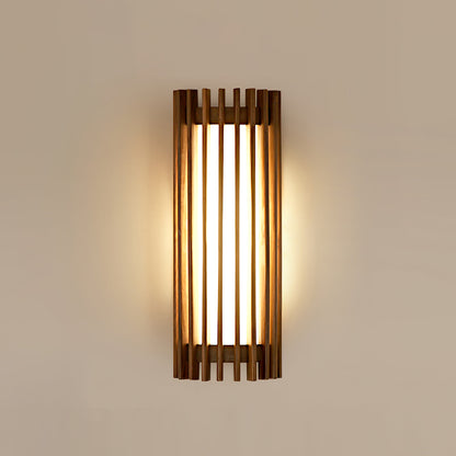 LED Vägglampa i Valnötsträ med Integrerad Belysning för Badrum och Inomhus – Elegant och Hållbar Design 3