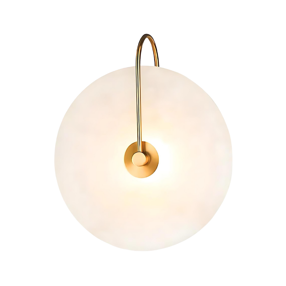 Modern Väggljus i Alabaster med Justerbar Ljusriktning – Energieffektiv LED Belysning för Elegant Inredning 0
