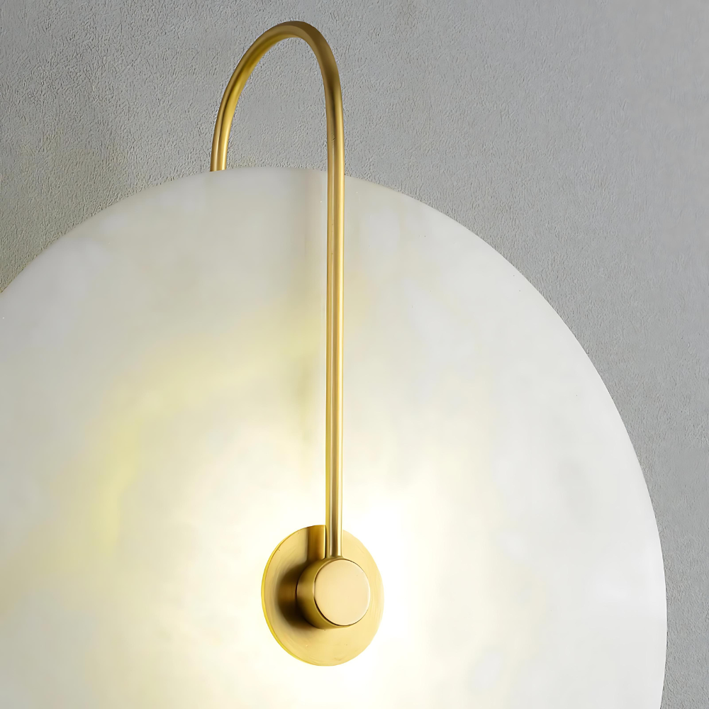 Modern Väggljus i Alabaster med Justerbar Ljusriktning – Energieffektiv LED Belysning för Elegant Inredning 5