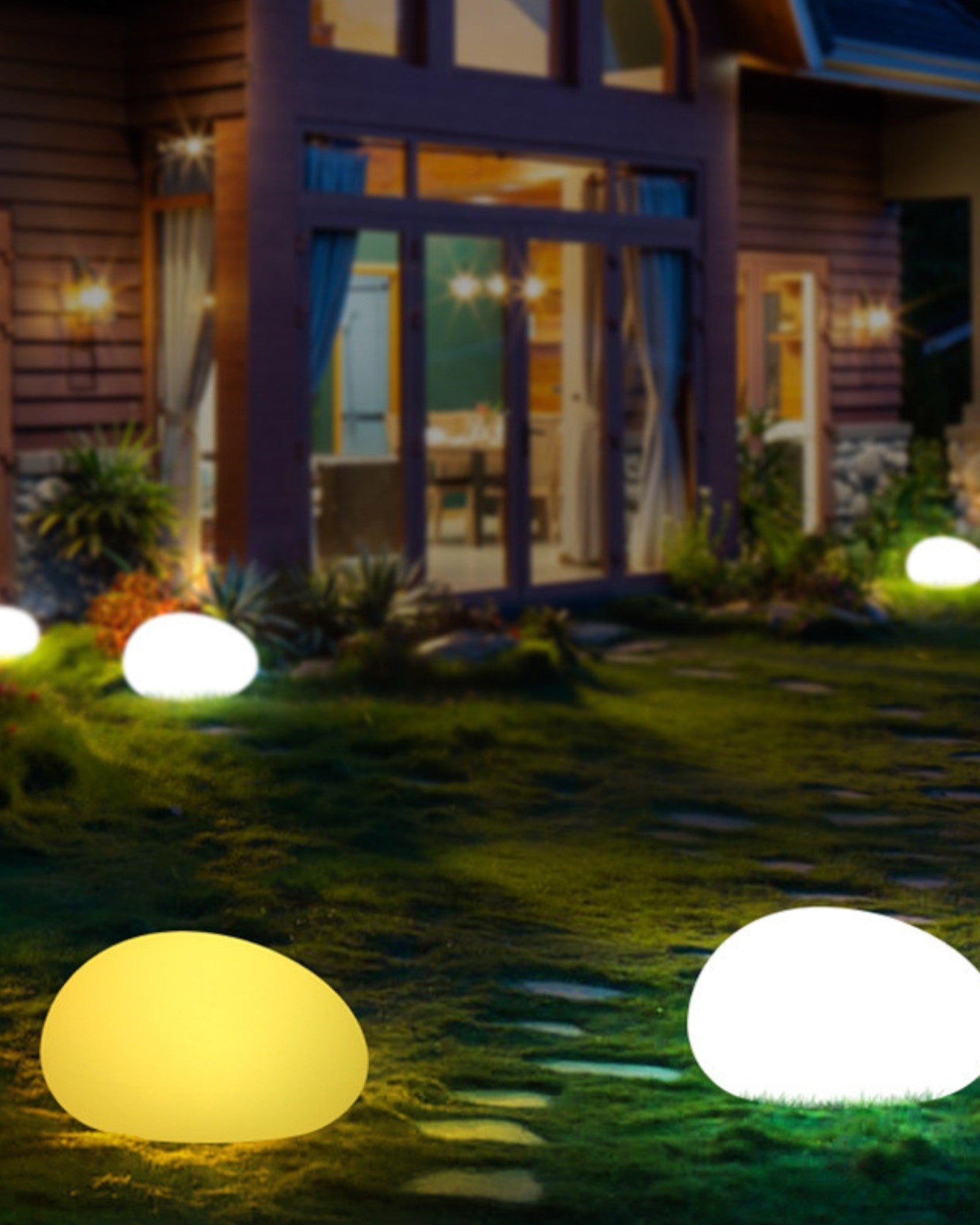 Solenergi Utomhuslampa med RGB-belysning och Dimbar Ljusstyrka – Väderbeständig Utebelysning för Trädgård och Terrass 2